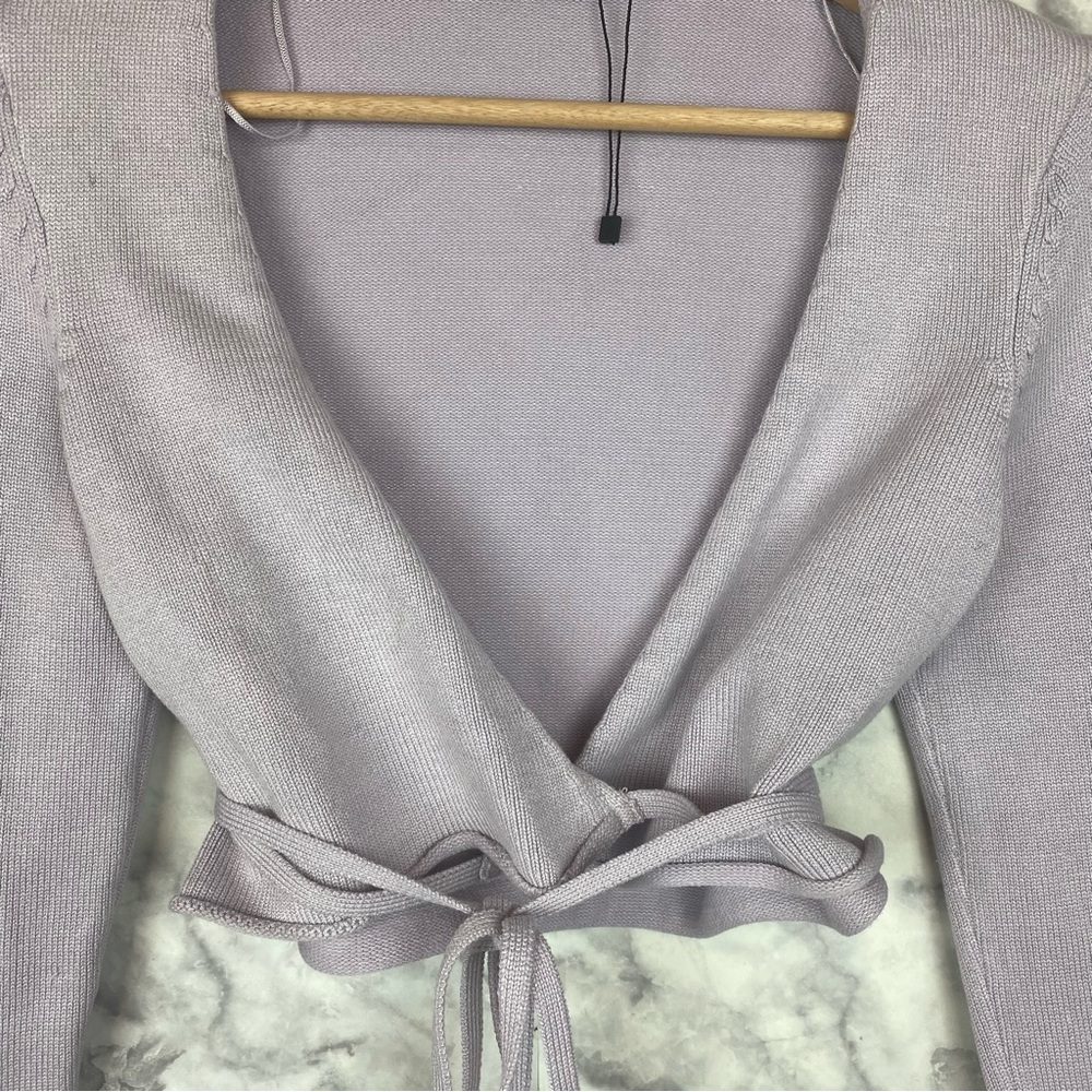 NWOT Cropped Zara Wrap Sweater - Picture 3 of 7